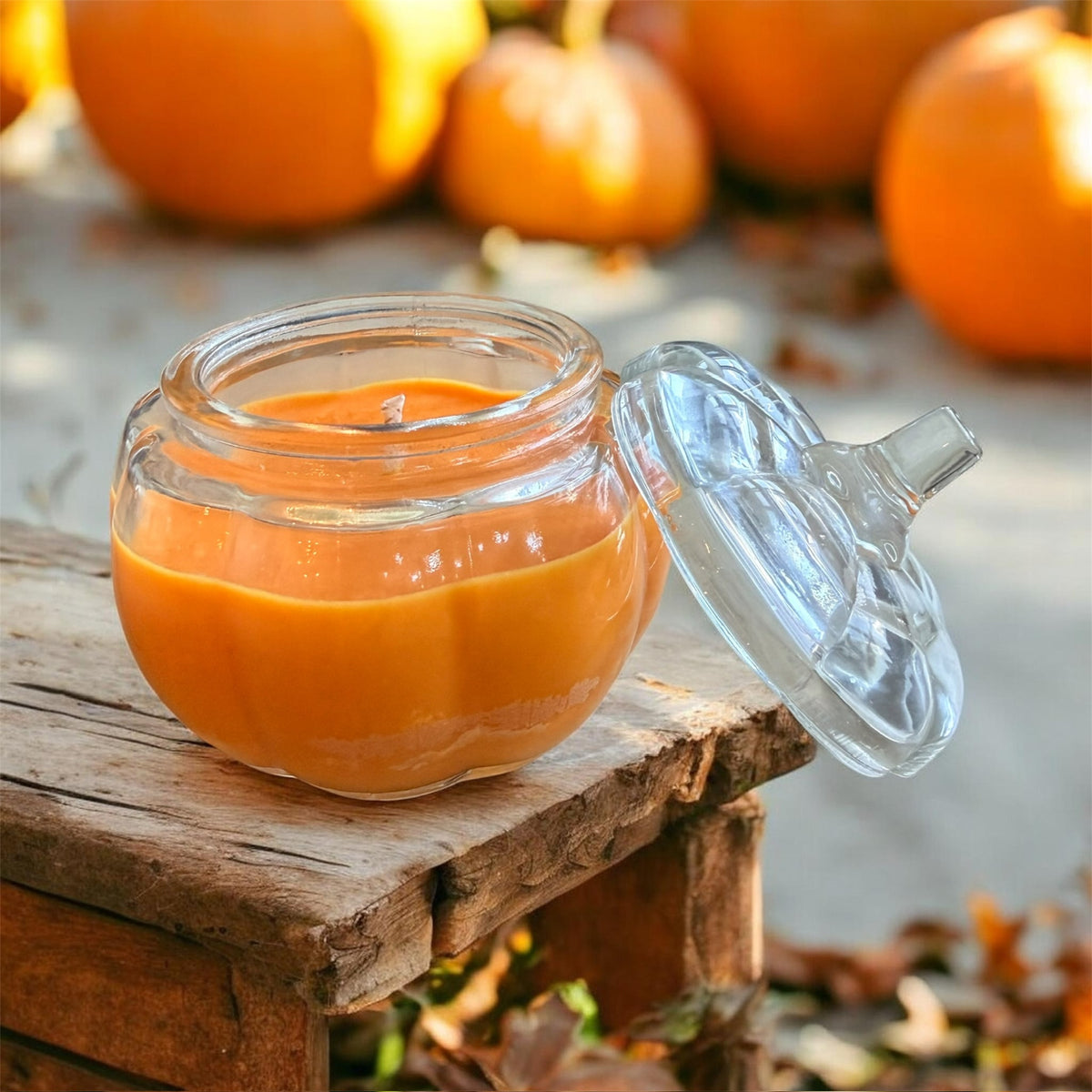 Toasted Vanilla Pumpkin Candle – 5oz Glass Pumpkin Jar