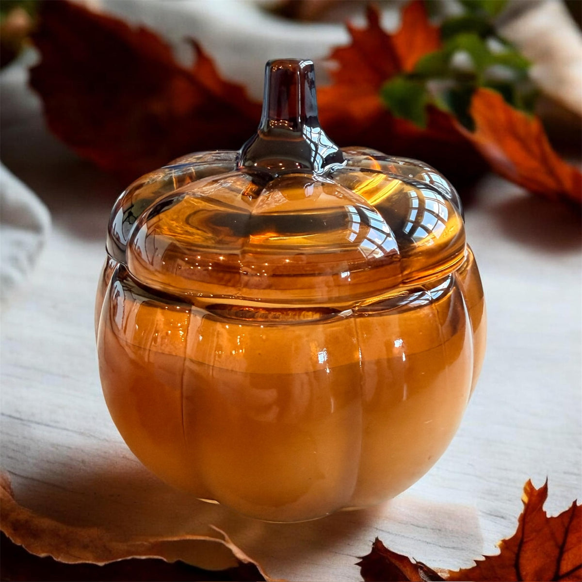 Toasted Vanilla Pumpkin Candle – 5oz Glass Pumpkin Jar