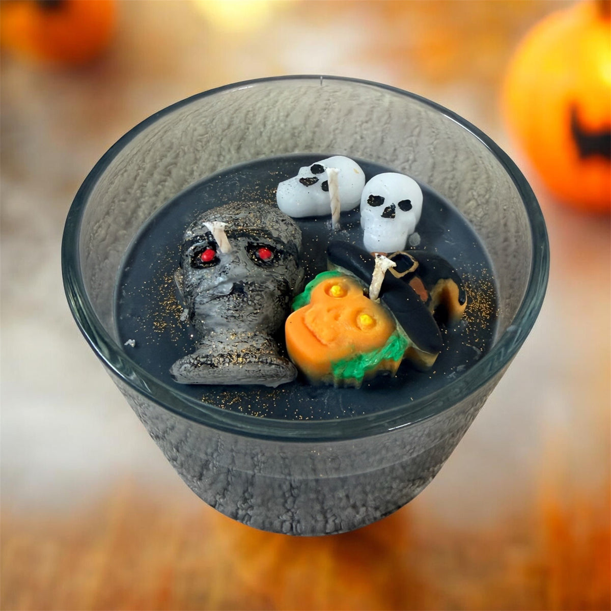 Halloween - Spooky Custom 3‑Wick Soy Candles (17oz)